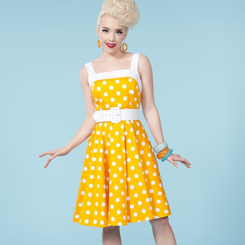 NWT Golightly Netti Dress In Yellow Polka Dots